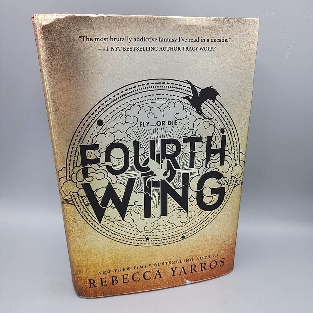 Fourth Wing By Rebecca Yarros 1st Edition Hardcover Dustjacket Acceptable